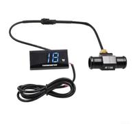Termómetro digital con sensor de temperatura del agua para motocicleta, sistema de retroiluminación de pantalla LCD de 12 V, apto para motocicleta, ATV, Dirt Bike, tamaño 56,4 x 27 mm (18 mm)