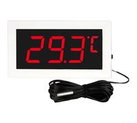 Termómetro digital con sonda de acero inoxidable LCD grande -50 ℃ a 500 ℃ impermeable alarma visual audible cable de 20 m para la industria de almacenamiento en frío de acuicultura (A)