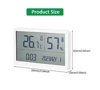 Termómetro digital de alta precisión para interiores, medidor de humedad, compacto y ligero para bebés mayores, color blanco