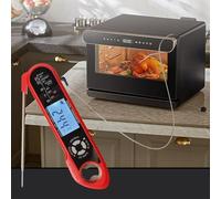 Termómetro digital de carne con sondas duales, precisión de lectura 0.1°C, alarma para barbacoa que asa, hornea, asado