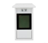 Termómetro digital de invernadero con función máxima mínima para montaje en pared interior y exterior en sala de cultivo, oficina, hogar, jardín, aplicaciones (blanco)