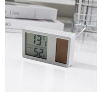 Termómetro digital e higrómetro con pantalla de energía solar para humedad interior, medidor electrónico portátil para el hogar o guardería de (7 x 4,3 cm)