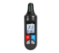 Termómetro digital higrómetro con pantalla LCD | -10°C a 60°C y 0-100% para HR | Sensor de alta precisión | Registro máx./mínimo | Apagado automático | Portátil para uso industrial