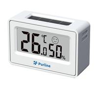 Termómetro digital. higrómetro digital (humedad). seleccionable en grados cº y fº. panel solar que prolonga la vida de la batería. indicador de confort. funciona con 1 pila aaa. 4 cm