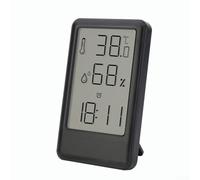 Termómetro digital higrómetro, monitor de temperatura y humedad para interiores y exteriores con pantalla LCD grande, registra lecturas mínimas/máximas, conmutable °C/° F para el hogar, cocina
