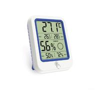 Termómetro digital higrómetro para habitaciones interiores con amplio rango de funcionamiento e indicador visual claro de comodidad