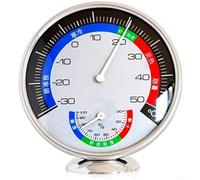 Termómetro digital higrómetro para uso en refrigerador interior con visualización de fecha y hora | Lecturas claras | Diseño de plástico compacto | Colgar en la pared o colocar en la pared (B)