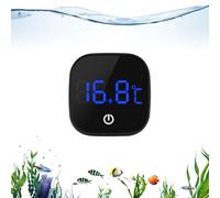 Termómetro digital inalámbrico para acuarios con pantalla LED, control táctil - Negro, precisión ±1 °C para acuarios, hábitat para tortugas y axolotl