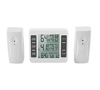 Termómetro Digital Inalámbrico para Congelador, Termómetro para Refrigerador, Sensor de Temperatura con Sensor de 2 Piezas, Registros de Temperatura Máxima Mínima de 24 Horas