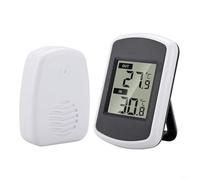 Termómetro digital inalámbrico para uso en interiores y exteriores, pantalla LCD con sensor remoto, rango de -40 a 60 °C, estación meteorológica para el hogar de montaje en pared