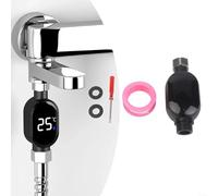 Termómetro digital inteligente impermeable para grifo con pantalla de temperatura, monitorea el agua del baño de 0 a 99 grados Celsius con señales de seguridad de color (abajo)