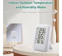 Termómetro Digital Interior Exterior, Monitor de Temperatura y Humedad con Pantalla de 2,56 Pulgadas - Alta Precisión, Doble Sensor Inalámbrico, Fácil Uso en Hogar y Jardín