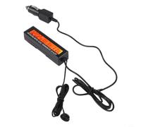 Termómetro digital LCD para coche con sensor de temperatura interior y exterior, monitor de voltaje para batería de vehículo de 12 V/24 V, reloj electrónico con aviso de heladas y registro mínimo