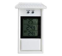 Termómetro digital LCD para interiores y exteriores, impermeable, para jardín, invernadero, pared, medición de temperatura, visualización de valor mínimo, medidor térmico digital para adultos, medidor