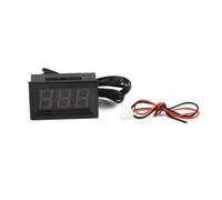 Termómetro digital LED con sonda, medidor de temperatura para coche, acuario, piscina y frigorífico, rango de medición de -50 a 110 grados para celsius, CC 12 V, alta precisión 0,1 grados, rojo azul