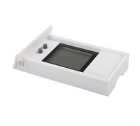 Termómetro digital Max Min para uso en interiores y exteriores, medidor de temperatura de invernadero con diseño de techo, monitor de jardín resistente a la intemperie IP45, negro o blanco (blanco)