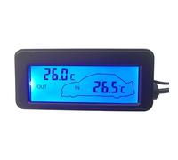 Termómetro Digital Para Coche | Termómetro De Coche Interior Interior Exterior - Indicador De Termómetro De Automóvil De 12 V Con Pantalla Digital LCD Para Automóviles Y Camiones
