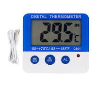 Termómetro digital para congelador/frigorífico con imán y soporte, termómetro digital Gellvann para congelador con indicador de alarma LED Max