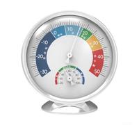 Termómetro digital para frigorífico con alarma y sensor - Alta precisión para congelador - Gran pantalla LCD a color magnética 5,2 cm (pequeño - Φ90 mm)