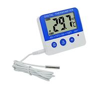 Termómetro digital para frigorífico con sonda para congelador, termómetro con alarma para nevera, pantalla LCD, termómetro para refrigerador con alarma