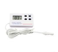 Termómetro digital para frigorífico y congelador con alarma con sensor de cable y función de memoria, amplio rango de temperatura de -50 °C a 70 °C para uso en exteriores