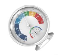Termómetro digital para frigorífico y congelador, control preciso de la temperatura con gran pantalla LCD, color blanco, 5,2 x 5,2 cm (tamaño grande, diámetro de 127 mm)