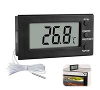 Termómetro digital para horno con sonda, resistente al calor a 300 °C, medidor de temperatura preciso para hornos eléctricos y de gas, lectura instantánea con alarma de temporizador, pantalla LCD