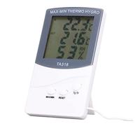 Termómetro digital para interiores y exteriores, medidor de humedad inalámbrico de pantalla grande, sensor de humedad, monitor de temperatura ambiente con sonda para el hogar al