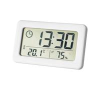 Termómetro digital para interiores y medidor de humedad con pantalla LCD grande, registra las medidas máximas y mínimas de temperatura y humedad (blanco)