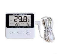 Termómetro digital para refrigerador con sensor externo, monitor de temperatura compacto de plástico y metal para lecturas precisas en interiores, laboratorio y almacenamiento de alimentos, color