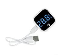 Termómetro digital recargable para pecera con sensor sensible para monitoreo preciso de la temperatura en acuarios, para tortugas, reptiles, actualizaciones en tiempo real cada 5 segundos (℃ blanco)