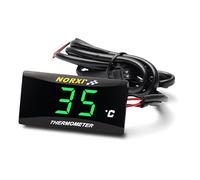 Termómetro digital universal para motocicleta, medidor de temperatura del agua, súper delgado, para scooter de carreras, pantalla LED, DC 12 V Display Celsius(verde)