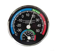 Termómetro e higrómetro analógico de 2 pulgadas, medidor de humedad montado en la pared con pantalla grande, estación meteorológica para interiores y exteriores, para hogar, oficina, escuela, (negro)