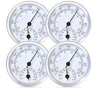 Termómetro e higrómetro analógico de precisión, termómetro e higrómetro para control del clima interior, termómetro e hidrómetro analógico para casas, invernaderos, jardines, sin batería