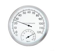 Termómetro e higrómetro de acero inoxidable de 127 mm, medidor de humedad de temperatura interior con puntero equilibrado para cocina, dormitorio, baño, sauna