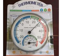 Termómetro e Higrómetro - de de -20℃ a 50℃, Medición de Humedad del 10% al 100%, Esfera Redonda Fácil de Leer con Indicador de Color, Montaje en Pared o para Uso Interior/Exterior