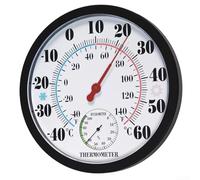 Termómetro e higrómetro de doble función 2 en 1 para interior y exterior, medidor de temperatura y humedad con calibración automática (A)