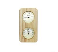 Termómetro e higrómetro de madera para sauna de pared para combo, medidor mecánico de doble esfera para sala de vapor, invernadero, bodega, 0-120 °C y 0-100% para RH, transparente (FahFahrenheit)