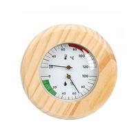 Termómetro e higrómetro de sauna, esfera de madera montada en la pared para sala de vapor y spa, medidor mecánico sin batería