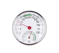 Termómetro e higrómetro de sauna para combo - 0-120C Temperatura 0-100% Medidor de humedad para sala de vapor, spa, invernadero, monitoreo de metal, 125 x 125 mm