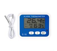 Termómetro e higrómetro digital con cable de sonda, monitor de humedad de temperatura interior y exterior de alta precisión para refrigerador, cocina, dormitorio, baño, material ABS, rango de -40 a 70