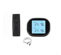 Termómetro e higrómetro inalámbrico recargable estación meteorológica digital con monitoreo de temperatura y humedad interior y exterior, carga USB (uno a uno)