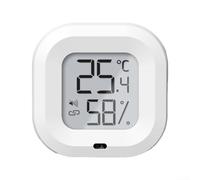 Termómetro e higrómetro inteligente de invernadero con exportación de datos, sensor de alarma inalámbrico para crecimiento de plantas, cobertizo de verduras y monitoreo interior, color blanco