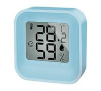 Termómetro electrónico higrómetro con pantalla LCD grande, medidor digital de humedad de temperatura interior ± 1 °C de precisión para el hogar, guardería, cocinas, sala de estar, sótano (azul)