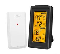 Termómetro electrónico inalámbrico higrómetro con pantalla, sensor inalámbrico para interior y exterior temperatura de -40 a 60 °C, humedad 10-99%, análisis de tendencias, retroiluminación (pantalla +