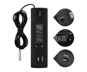 ℃/℉ Termómetro electrónico,LCD Medidor de temperatura digital visual sondas doble medidor interior al aire libre para refrigerador, aire acondicionado,congelador, pecera,hogar, oficina