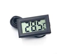 Termómetro electrónico portátil para monitoreo de temperatura del agua en tiempo real en tanques de peces y control de temperatura del refrigerador (1 m negro)