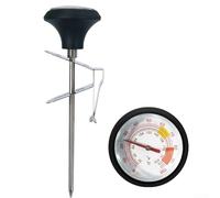 Termómetro espumador de leche ajustable de acero inoxidable para uso con máquinas de espresso, espumadores manuales y preparaciones de estufa