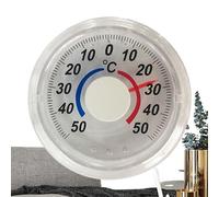 Termómetro exterior - Poliestireno transparente de 7 x 7,5 cm | Termógrafo Exterior Analógico En Ventanas Con Adhesivo, Monitor De Medición - Termómetro De Ventana Para Baño Dormitorio