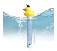 Termómetro Flotante De Canard | Termómetro De Piscina, Temperatura Del Pato, Con Lindo Tren De Luz De Cormina Con Correa Para El Interior Y Al Aire Libre, Spa, Cuenca